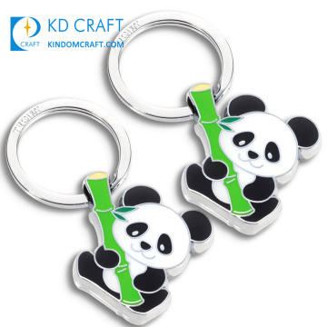 Porta-chaves panda casal animal bonito estilo chinês personalizado estilo chinês esmalte duro para lembrança